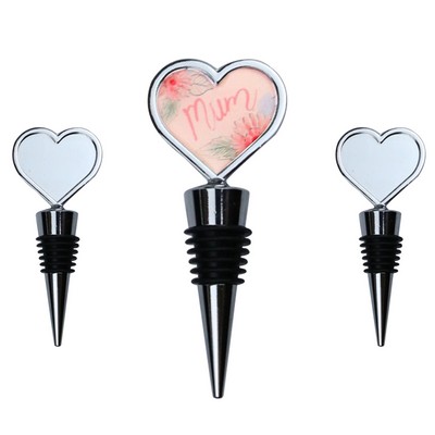 Full Imprint Heart Shaped Wine Cork Bottle Stopper