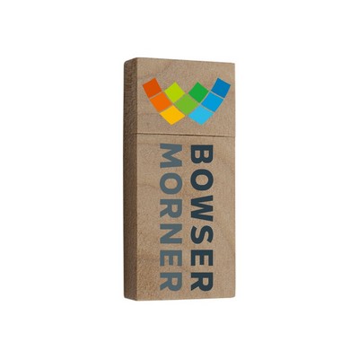 Chadwick Wood Rectangle USB Flash Drive-128MB