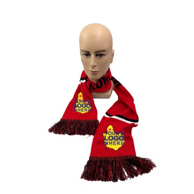 MOQ50Pcs Double-Sided Football Knit Scarf