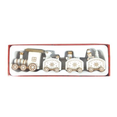 White Train Decorations Xmas Train Gift Winter Handmade