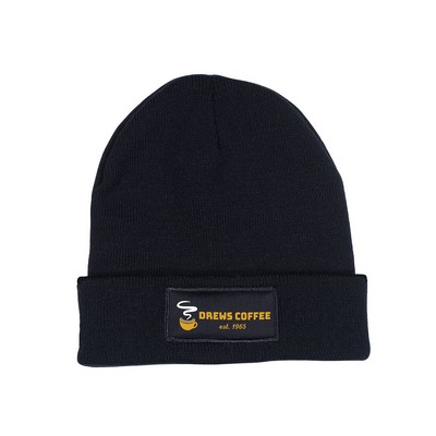 Knit Beanie With Patch