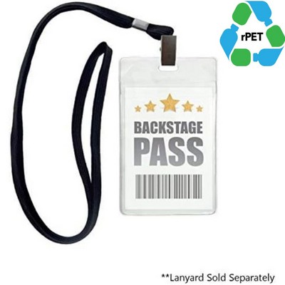 2.5"W X 3.75"H rPET Clear Vinyl Vertical Badge Holder