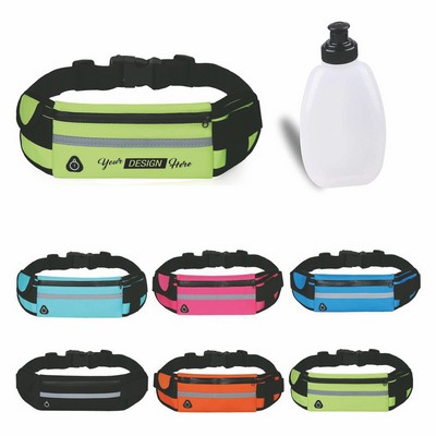Running Belt Waist Bag With 10oz Water Bottle