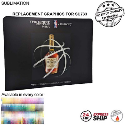 24 Hr Express - Replacement Full Color Graphics Double Sided for 8'W x 8'H EuroFit Straight Wall