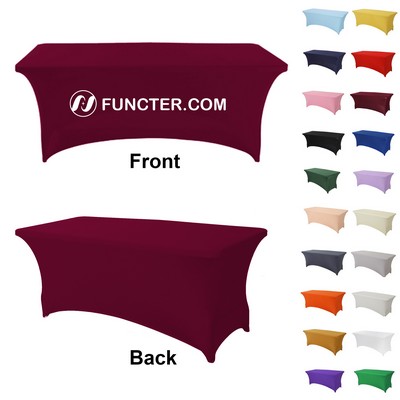 8' Spandex Table Cover Fitted Rectangular Table Stretchable Fabric