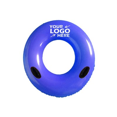 40" Dia. Inflatable Swim Ring Adult Tube with Handle