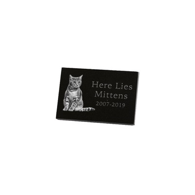 4" x 6" Black Granite Rectangle Tile