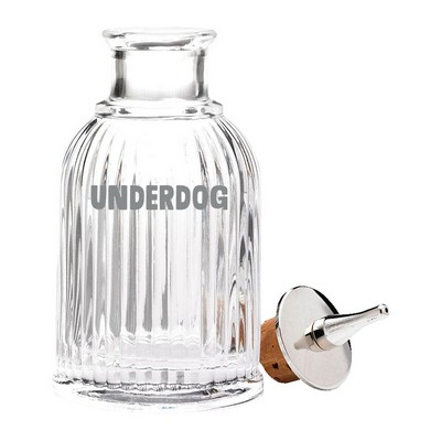 3oz. Glass Bitters Bottle Retro Design
