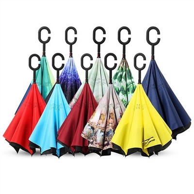 Reversed Umbrella with Straight Handle