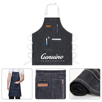 Denim Apron w/ Pocket