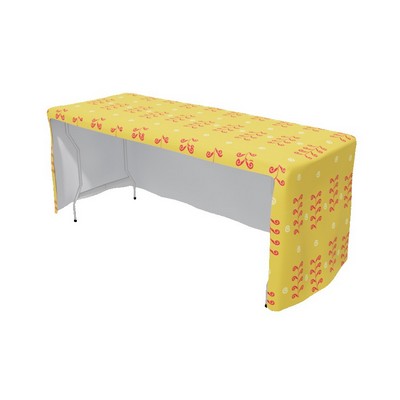 4ft Open Back Fitted Table Cover w/ Graphics 4ft (No Stretch)