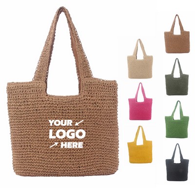 Large Woven Shoulder Beach Bag