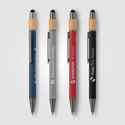 Reborn Spinner Recycled Aluminum Pen w/ Stylus - Laser