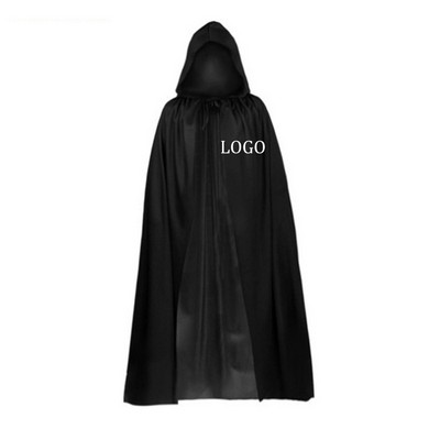 55 Inch Single Layer Halloween Cloak Wizard Hat Set