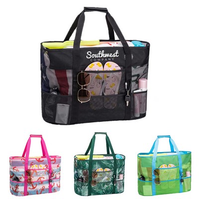 Sandproof Mesh Beach Tote Bag