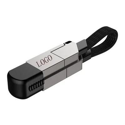 Portable Magnetic Keyring 4 in 1 USB Charger Data Cord