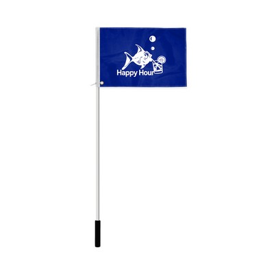 48" Custom Ski Flag Pole with 12"x18" Custom flag