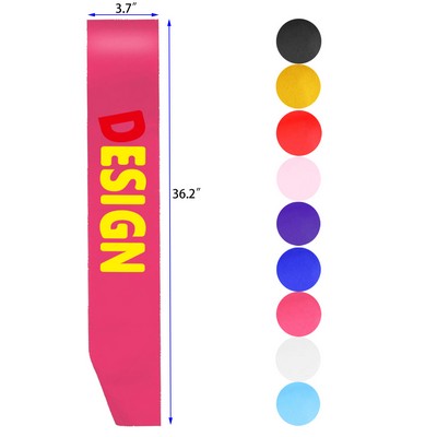 Blank Homecoming Sash Pageant Sash