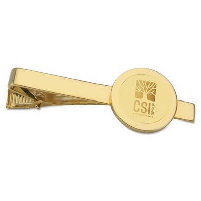 Tie Bar Gold W/ D2 Gold Medallion
