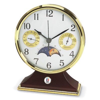 Moonface Mantle Clock W/ Color Medallion
