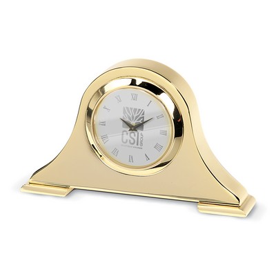 Napoleon Desk Clock W/ Silver Dial