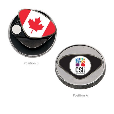 Metal Ball / Poker Marker W/ Color Medallion