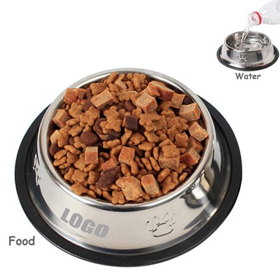 37 Cm Paw Mark Metal Pet Food Bowl
