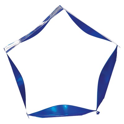 5" Clear/Blue Luminary Star Acrylic