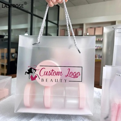 Custom Frosted Shopper Tote Bag w/Insert