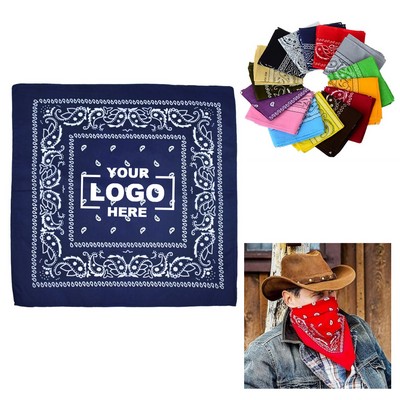 Unisex Polyester Bandanas.