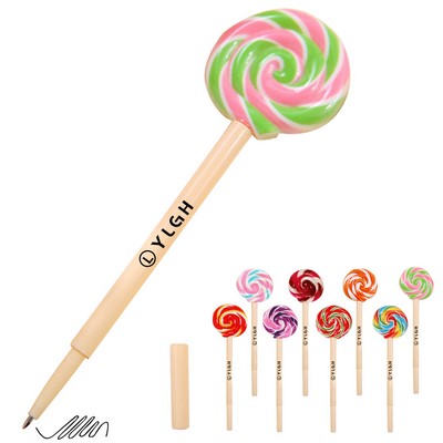 Multi Colors Lollipop Shaped Pen