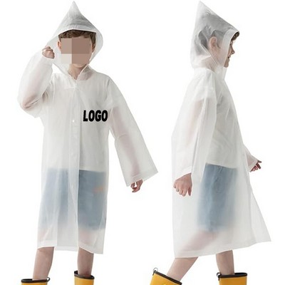 Reusable Kids Raincoat With Hood