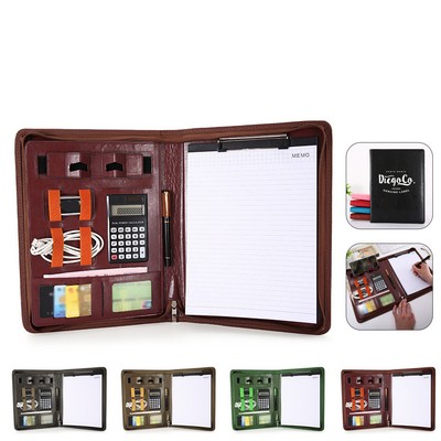 Pu Leather File Folder with Calculator