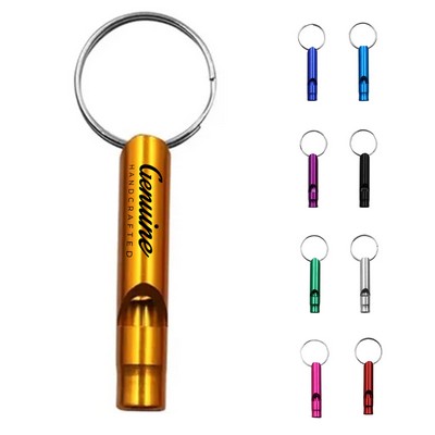 Mini Aluminum Whistle Keychain