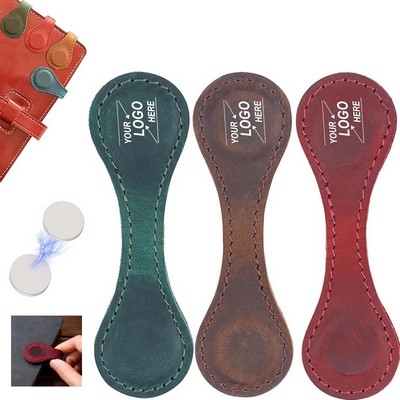 Premium Genuine Leather Magnetic Bookmark.