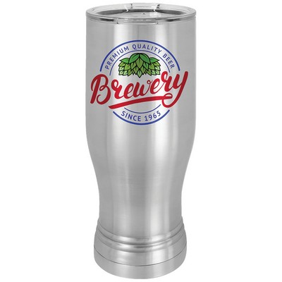 Stainless Steel Sublimatable 20 oz. PC Pilsner w/Clear Lid