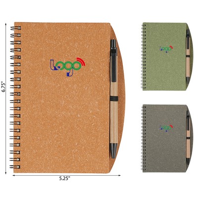 Sustainable Spiral-Bound Notebook with Pen