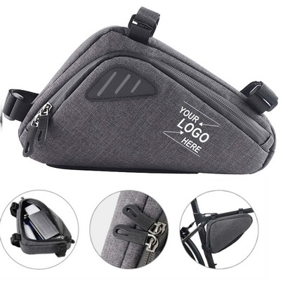 Waterproof Bicycle Frame Bag with Reflective Triangle