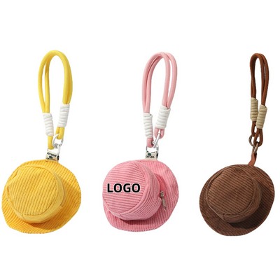 Mini Fisherman Hat Style Headphone Bag Coin Purse