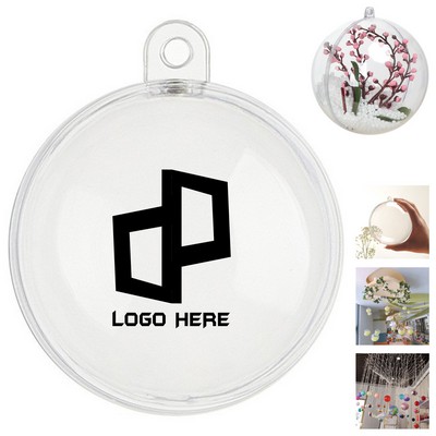 Clear Acrylic Refillable Balls Holiday Ornaments
