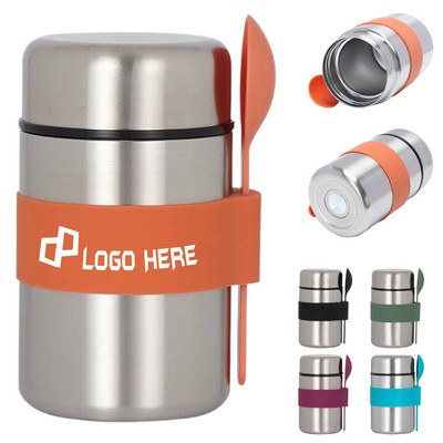 Stainless Steel Thermal Insulation Cup W/ Spoon