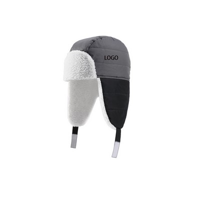 Warm Ear Flaps Trooper Hat W/ Magic Tape Closure