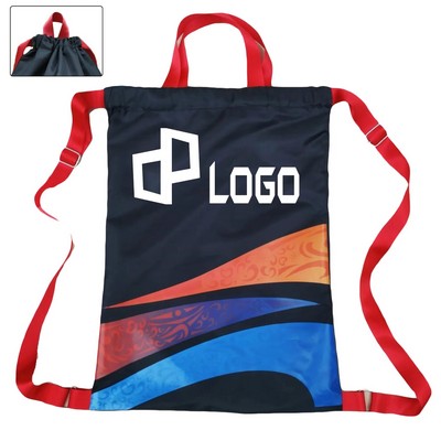 13X17.32 Inch Nylon Drawstring Backpack