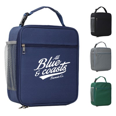 Insulated Lunch Bag with Side Mesh Pocket