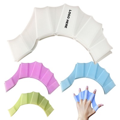 Webbed Swim Gloves Silicone Frog Flippers for Swim Training Water Resistance & Aquatic Fitness