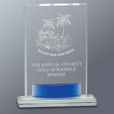 Blue Accent Award Series, Rectangle, Large (8-1/2"H)