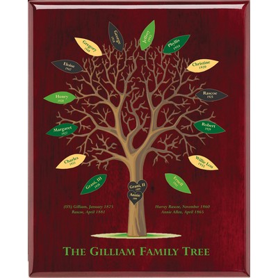 High Gloss Mahogany Finish Plaque with Full Color Direct UV Print