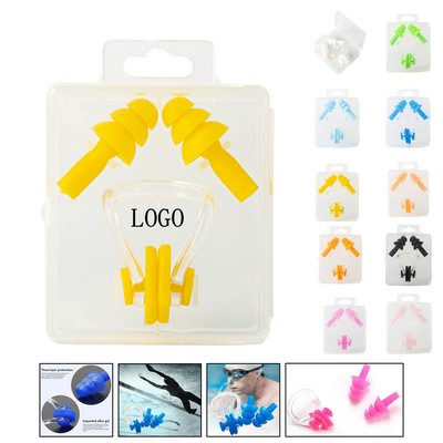 Silicone Swimming Nose Clip and Earplug Set