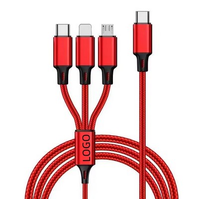 3-in-1 Charging Cable w/Type-C