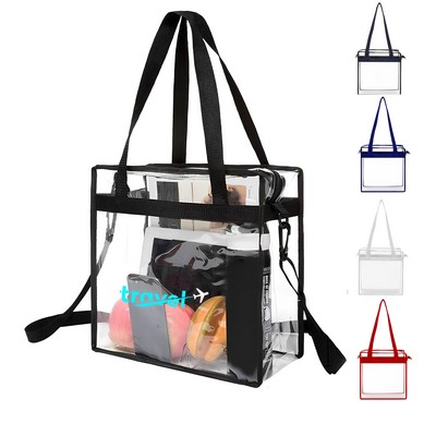 Clear Tote Bag with Zipper Closure